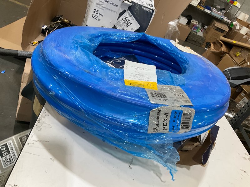 Condition photo showing As Is for 3/4 in. x 100 ft. coil blue pex-a pipe