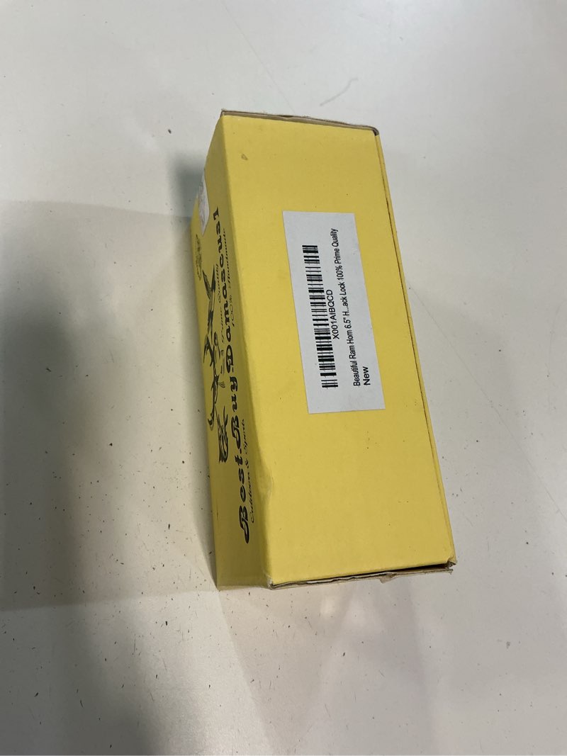 Condition photo showing New/Like New for Best.Buy.Damascus1 Ram Horn 6.5'' Hand Made Stainless Steel Brass Bolster Back Lock Folding Pocket Knife With Sharpening Prime Quality