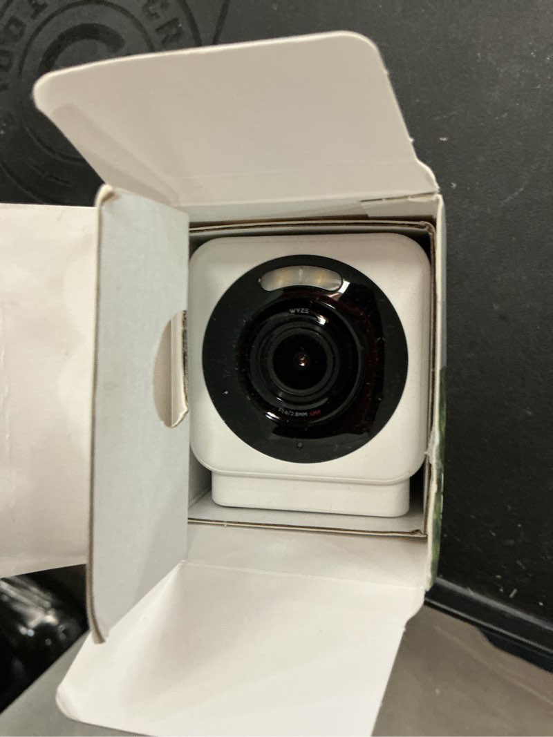 Condition photo showing As Is for wyze cam v4 (latest model), 2.5k ai security camera, indoor/outdoor cameras for home security, baby monitor & pet camera, vibrant color night vision, no subscription required, free expert help