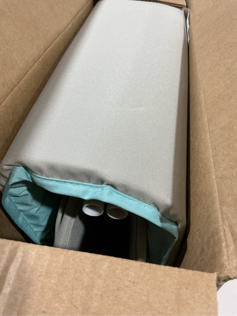 Condition photo showing Good Condition for Dream On Me Karley Bassinet, Award Winner Lightweight Travel Baby Bassinet, Foldable Bedside Sleeper, Adjustable Double Canopy, Spacious Design, Soft Fabric, Storage Basket – Blue and Grey