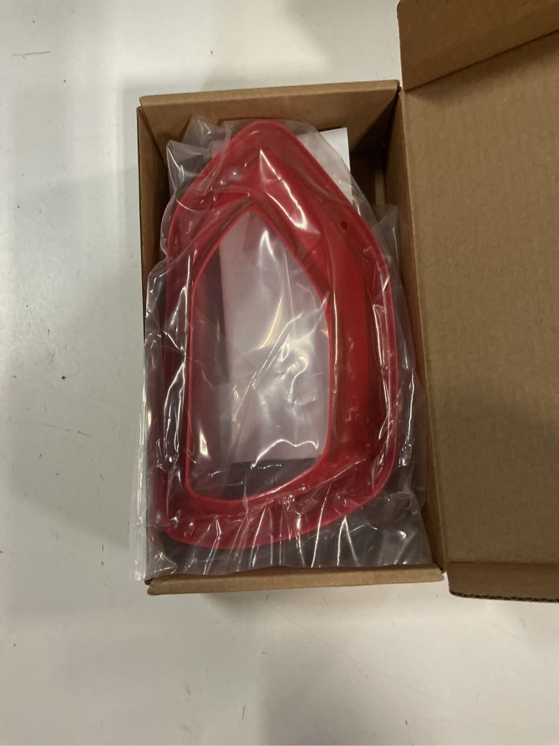 Condition photo showing New/Like New for jwwy front grille radiator grille grillwork surround assembly inserts mesh front fascia grille trim for 2015-2024+ dodge charger exterior accessorie red 2pcs