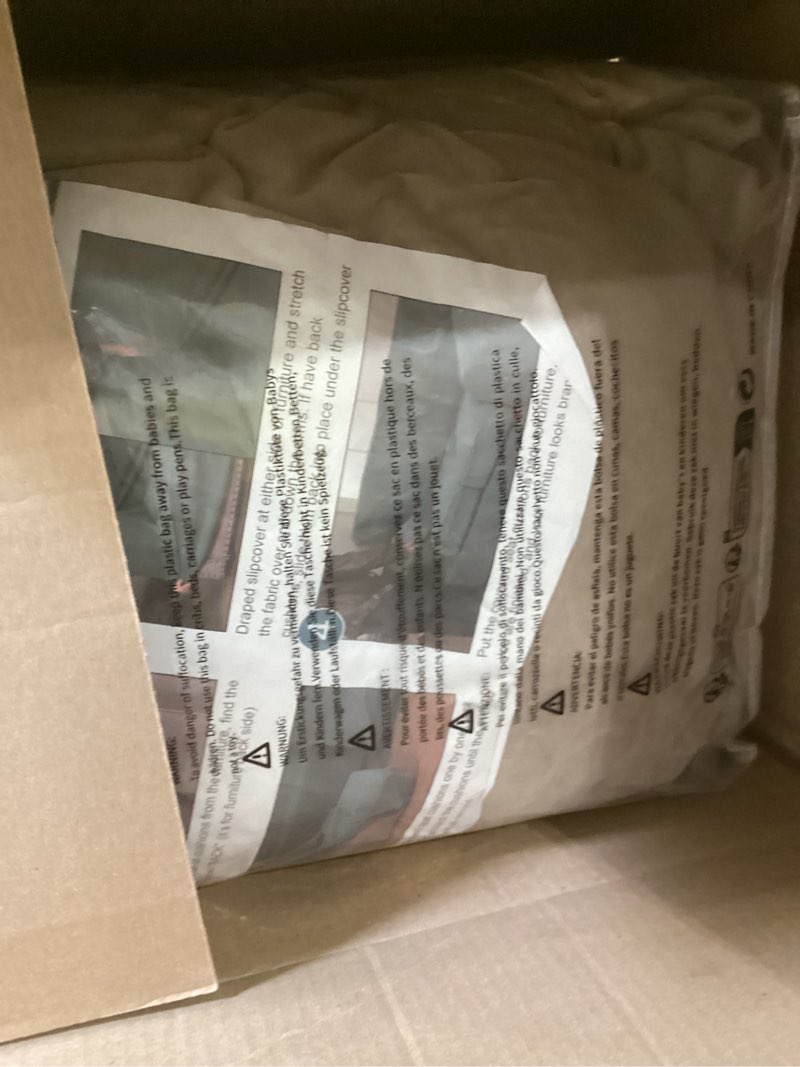 Condition photo showing Good Condition for princedeco velvet xl couch cover for oversized sofa 4 piece sofa covers for 3 cushion couch washable furniture protector with non slip elastic bottom width up to 97 inch(x-large, taupe) taupe large-xl(89"-97")