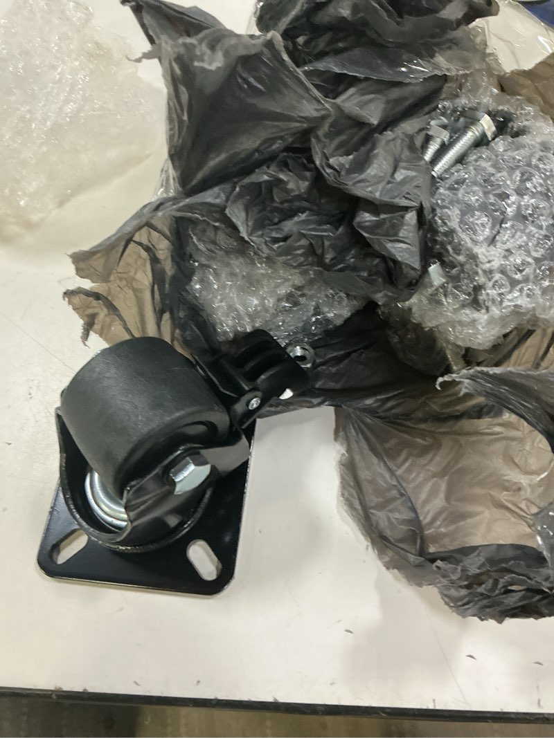 Condition photo showing As Is for Swivel Caster Wheels Rubber Base with Top Plate & Bearing Heavy Duty with Pack of 4 Black by Online Best Service (2" NO Brake)