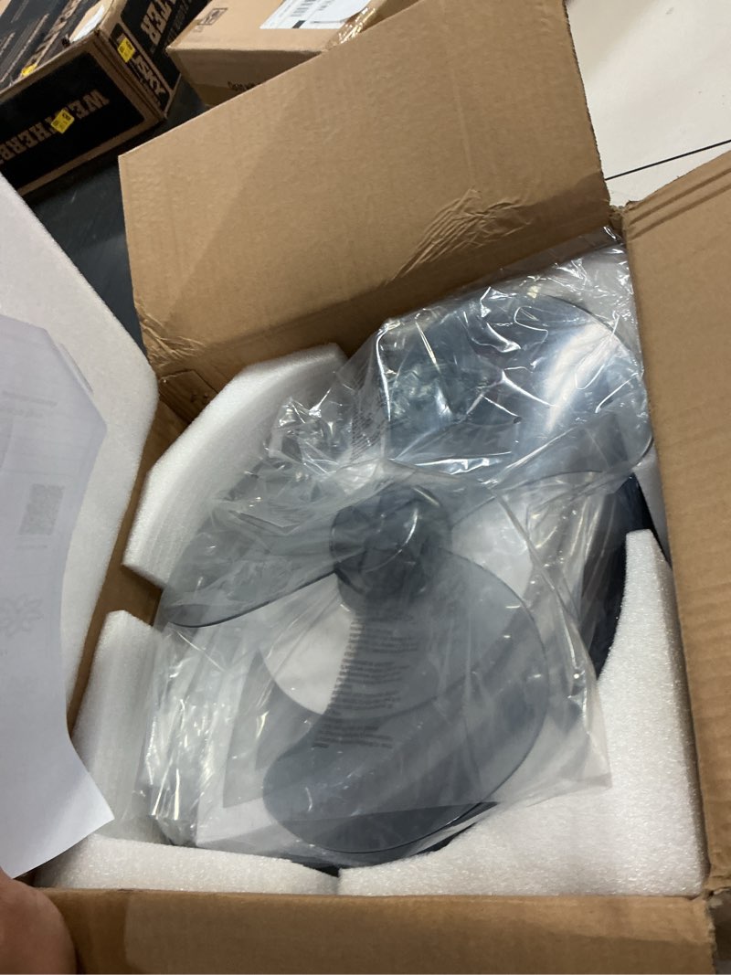 Condition photo showing New/Like New for Ceiling Fan with Lights, 35'' Bladeless, Low Profile, Flush Mount, 3 Color Dimmable LED, 6 Speeds, Remote & APP Control, Modern Design - White, for Living Room, Bedroom, Kids Room 35" - White