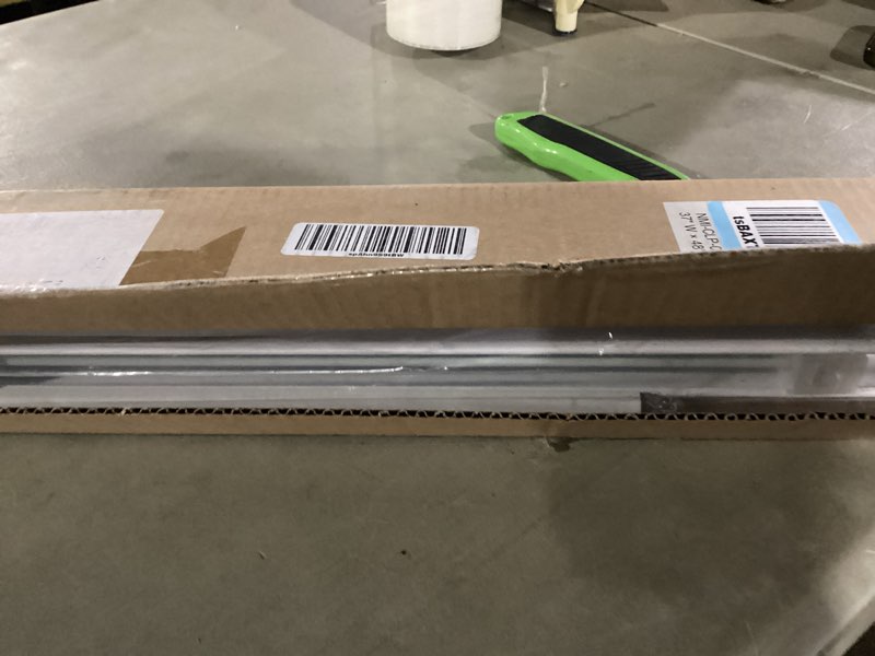 Condition photo showing New/Like New for LazBlinds No Tools No Drill 1" Vinyl Mini Blinds, Cordless Blinds for Windows, Light Filtering Horizontal Window Blinds & Shades, 37" W x 48" H, White Cordless-white 37" W x 48" H