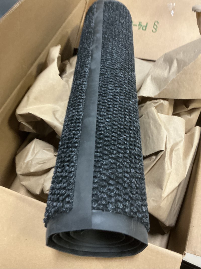 Condition photo showing Good Condition for Yimobra Doormat Outdoor Indoor Entrance 47 x 24, All-Season All-Weather Front Door Mat, 100% Waterproof Welcome Matt for Floor Garage Outside Entry, Stain and Fade Resistant,Black Black 47" x 24"