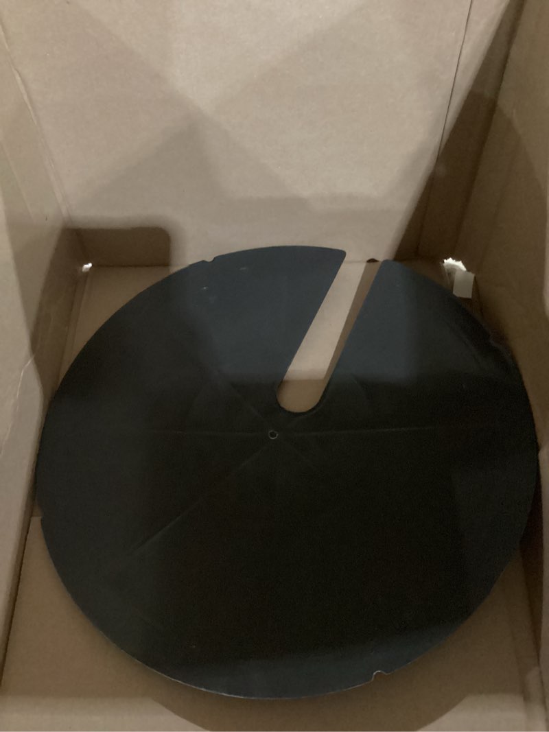Condition photo showing As Is for sump basin cover 17.7 in. od plastic submersible sump pump cover black septic tank lid, heavy duty protection for outdoor water wells, sump bucket, water sump pump