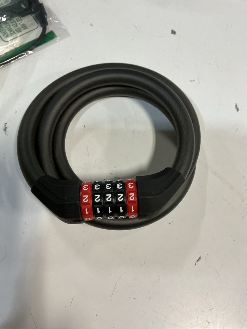 Condition photo showing Good Condition for ROCKBROS Bike lock 120cm/180 cm cable lock 5-piece combination lock steel
