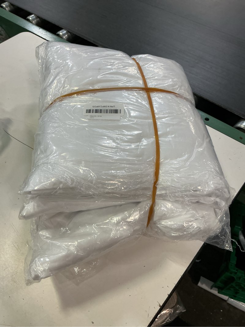 Condition photo showing Good Condition for 4 sets premium microfiber massage table sheets set 3 piece set includes massage table cover fitted sheet and fitted face rest cover, white white 4 sets