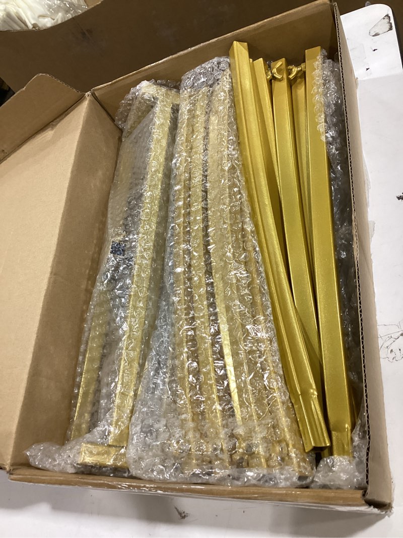 Condition photo showing Good Condition for fomcet 8.5ft gold round backdrop stand metal wedding arch stand circle balloon arch frame for wedding birthday party anniversary valentine ceremony decorations