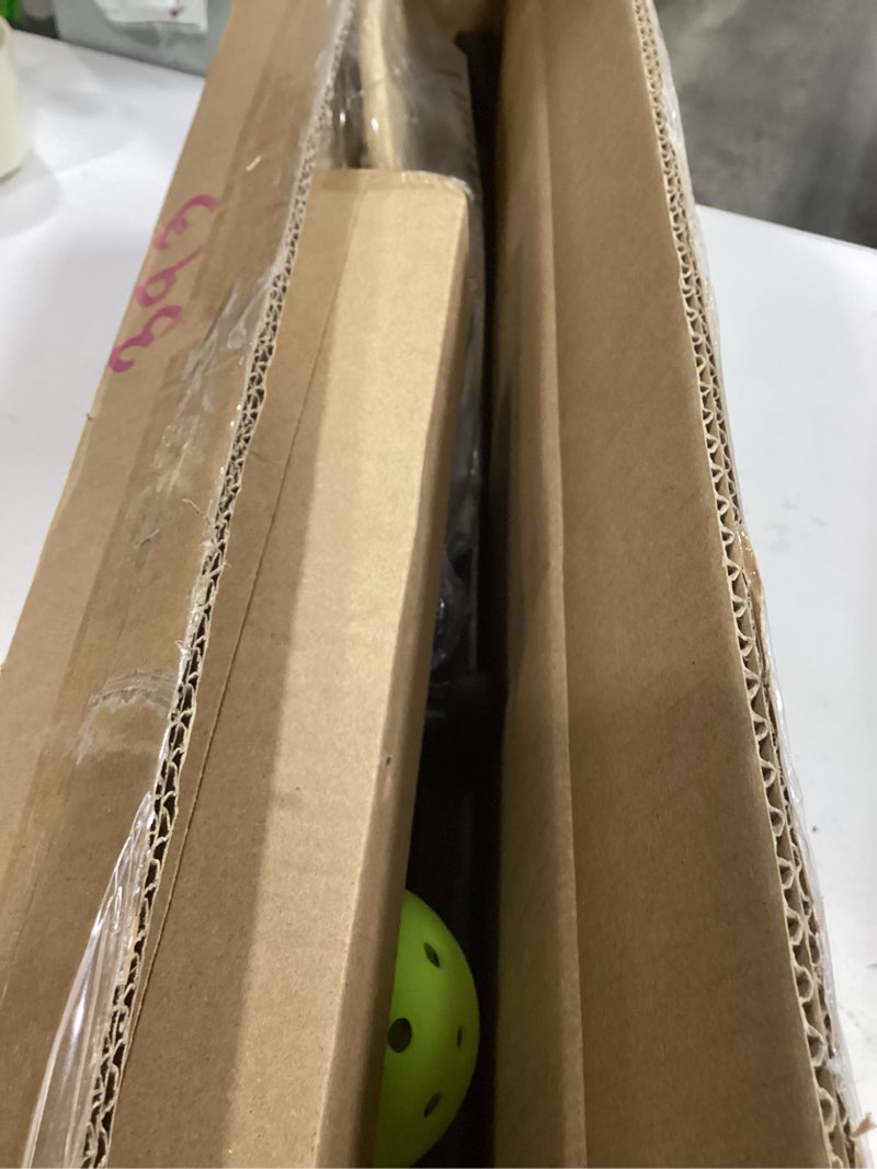 Condition photo showing New/Like New for franklin sports half court size pickleball net by franklin pickleball - includes 10ft net, (2) paddles, and (2) x-40 usa pickleball approved pickleballs half court pickleball net set - 2 paddle & 2 ball set