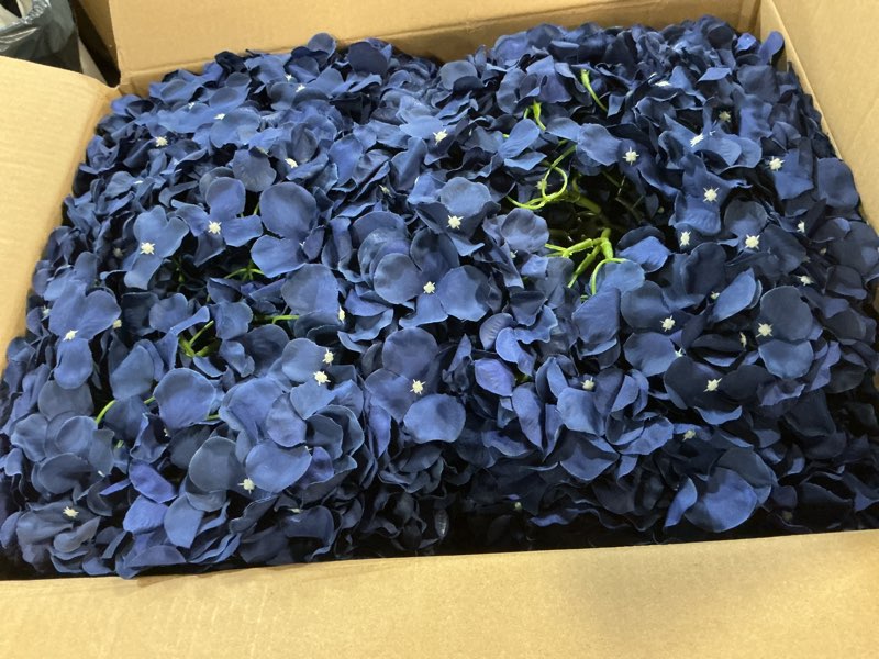 Condition photo showing Good Condition for 11.81 inch hydrangea flower balls for centerpieces - 12 pcs artificial floral arrangement large fake silk kissing ball for wedding table home party decor - navy blue navy blue-11.81 inch large size