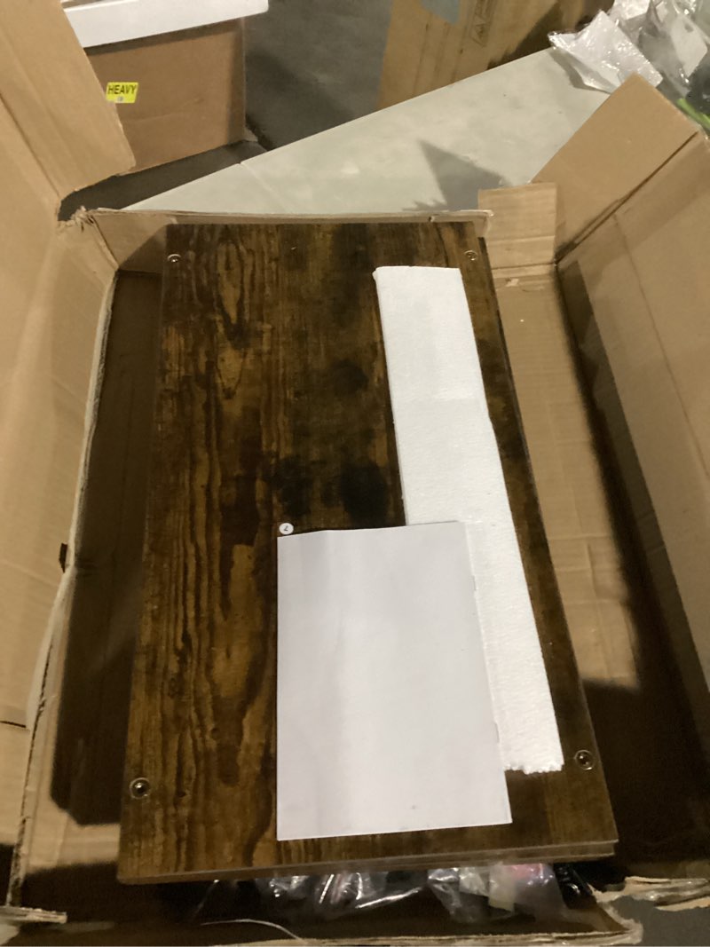 Condition photo showing Good Condition for vasagle dining bench, pair of 2, industrial style, steel frame, for kitchen, living room, 12.8 x 42.5 x 19.7 inches, rustic brown + black?uktb33x