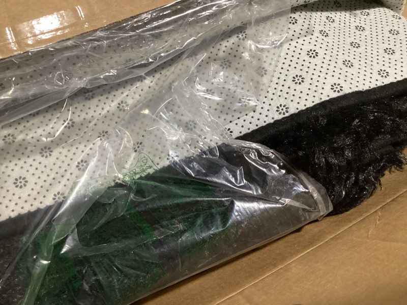 Condition photo showing As Is for 5x7 Black Area Rugs for Living Room, Large Fluffy Shag Bedroom Rugs Non-Slip, Ultra Soft Plush Carpet for Nursery Kids PlayRoom Dorm Office Indoor Modern Carpets Black 5' x 7' (Rectangular)