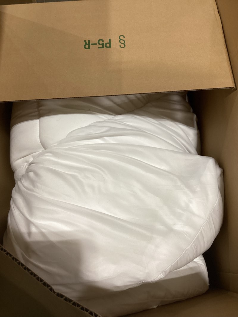 Condition photo showing As Is for ELEMUSE Queen Mattress Topper for Back Pain, Extra Thick Mattress Pad Cover, Plush Soft Pillowtop with Elastic Deep Pocket, Overfilled Down Alternative Filling White Queen