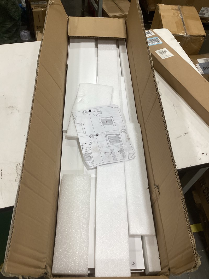 Condition photo showing Good Condition for high radiator cover wood cabinet: 36 inch height white small heater covers horizontal slats modern tall radiators shelf thicken mdf wooden kitchen bedroom home furniture for living room