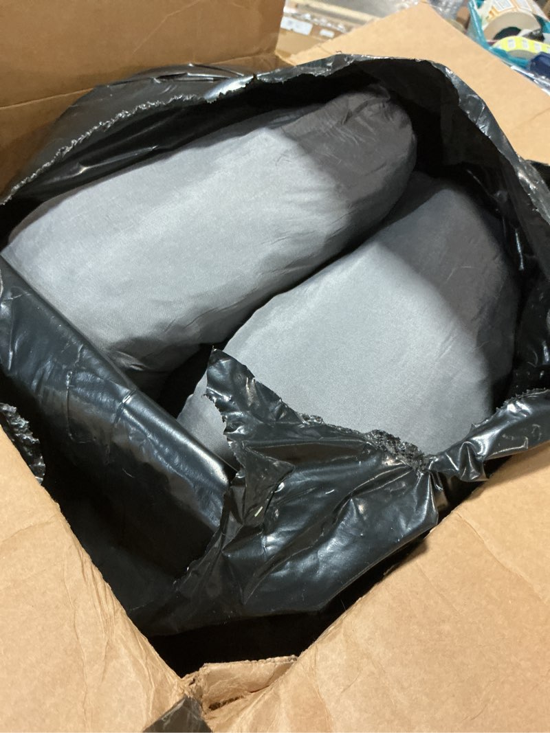 Condition photo showing As Is for WNPETHOME Giant Dog Bed, Washable Dog Couch with Removable Waterproof Cover, Orthopedic Large Pet Sofa Bed with Bolster Sides for Sleeping Grey XXXX-L(61x43x7.5in)