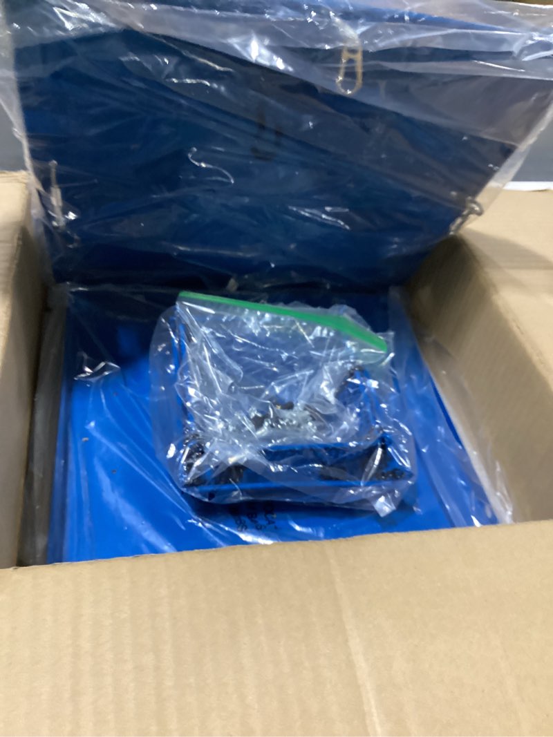 Condition photo showing New/Like New for Bluebird Feeders Squirrel-Proof, 7 lbs, Large Heavy Metal Caged Mealworms Blue Bird Feeders for Outside, Weatherproof Wild Bird Feeder,2 Layer Seed Cups(Blue)