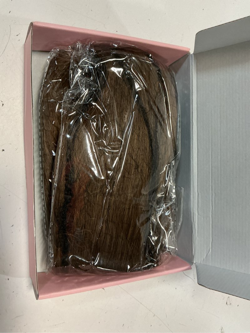 Condition photo showing New/Like New for reecho clip in hair extensions, hair extensions thick long lace weft lightweight synthetic hairpieces for women (24 inch-240 gram(pack of 5), light chestnut brown) 24 inch-240 gram(pack of 5) light chestnut brown