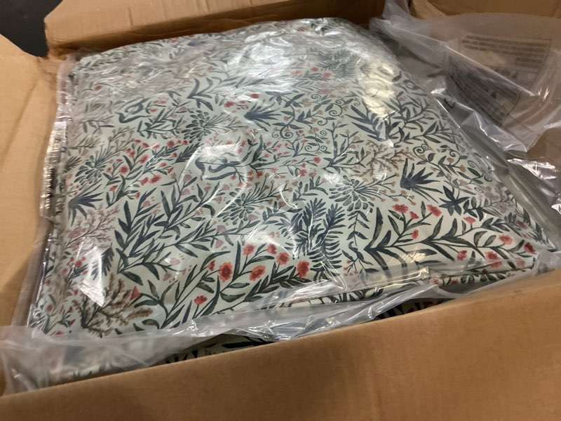 Condition photo showing New/Like New for arden outdoor foam deep seat cushion set, 22x24, premium high-density foam, never flattens, weather-proof for patio chair sofa couch, pistachio botanical certi-pur foam pistachio botanical 1 pack