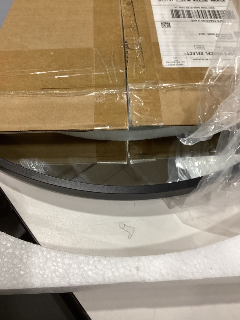 Condition photo showing New/Like New for Black Vanity Wall Mirror Vanity Mirror for Wall Wall Mirror Brushed Metal, Rectangle Black Heterotypic 01 33.5"L x 20.6"W