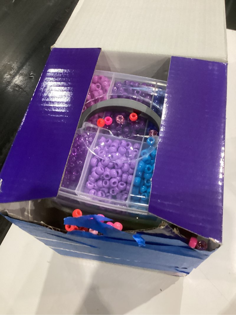 Condition photo showing As Is for Gionlion 5250PCS Pony Beads 30 Assorted Colors Includes Glow in The Dark Bead, Kandi Beads for Bracelets Jewelry Making, 6x9mm Hair Bead for Braids in Shock Resistant Packaging 5250 PCS