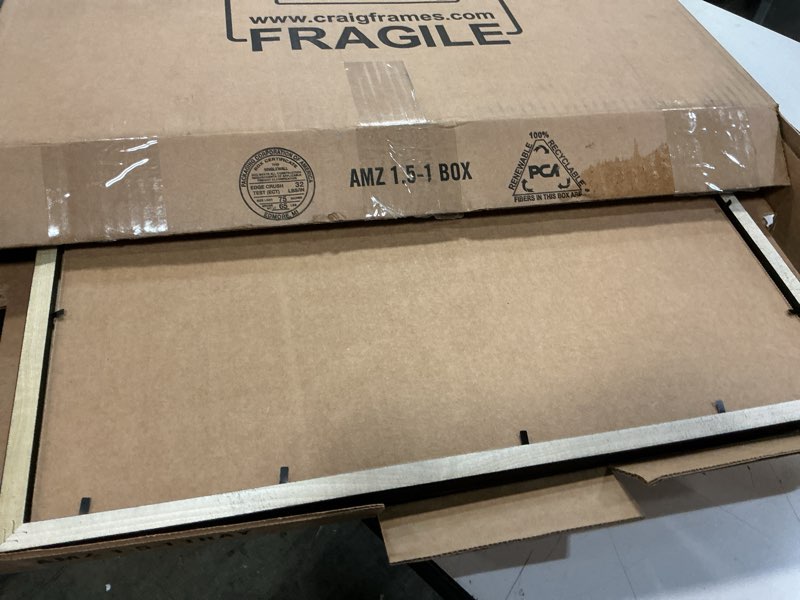 Condition photo showing As Is for Craig Frames 7171610BK Wood Grain Finish 19 by 20-Inch Picture/Poster Frame, 0.825-Inch Wide, Solid Black