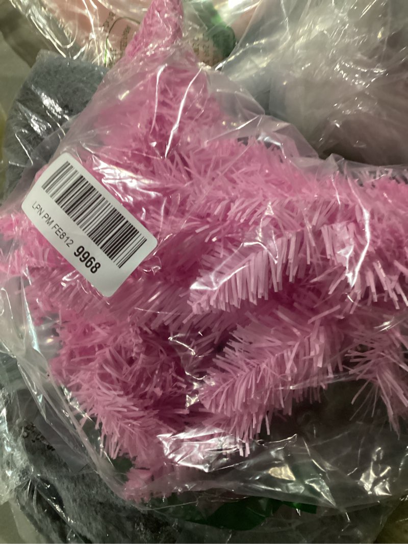 Condition photo showing Good Condition for 2ft pink Artificial Christmas Tree,Hinged Full Tree with Metal Stand Easy Assembly Xmas Tree for Indoor and Outdoor Decoration