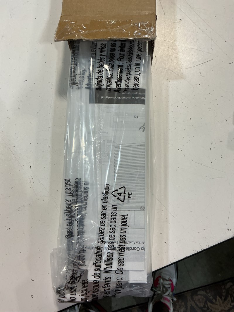 Condition photo showing New/Like New for lazblinds upgraded top down bottom up (tdbu) honeycomb blinds, no drill no tools easy install cordless cellular shades for windows 24" w x 48" h, white - blackout blackout - white 24"w x 48"h