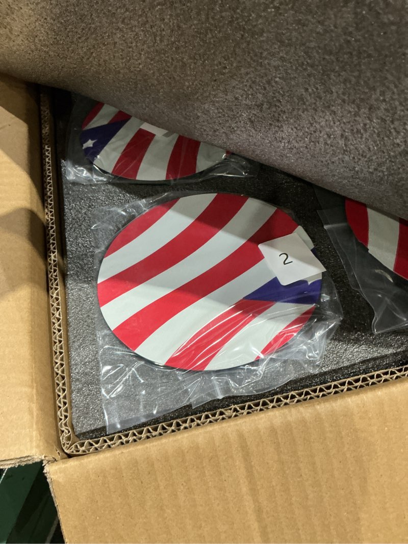 Condition photo showing Good Condition for 4pcs wheel cover 19 inch for tesla model y 2021 2022 2023 2024 2025 2026 hubcaps rim protector replacement abs material aerodynamics tesla model y accessories (flag wave)