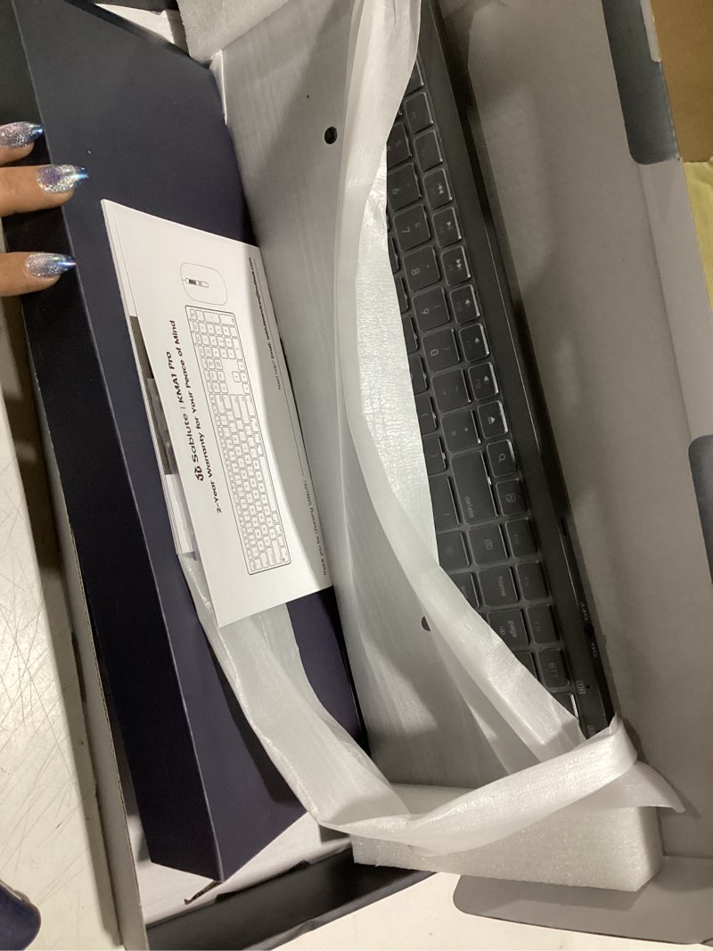 SABLUTE Bluetooth Keyboard and Mouse for Mac — 7-Color Backlit, Multi-Device, Rechargeable, Full-Siz