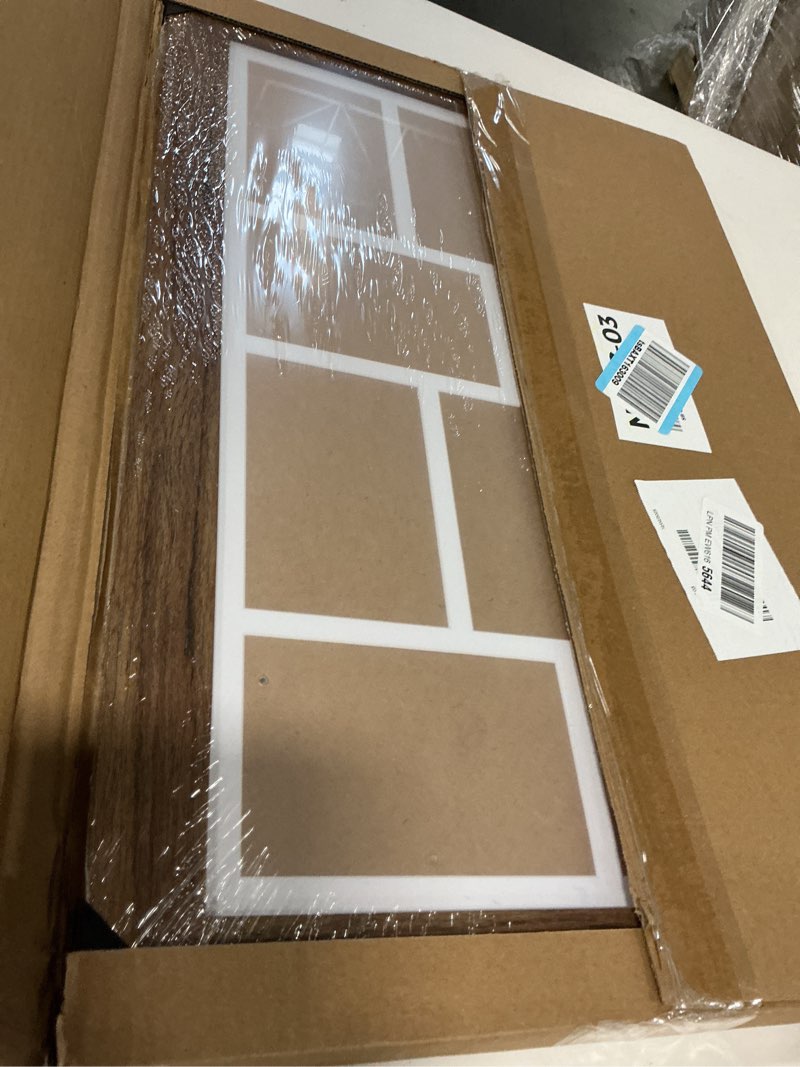 Condition photo showing New/Like New for 13x21 Picture Frame Display 10 opening 4X6 Picture Frame Collage,Multi Photo Frame with Mat,Plexiglass,Wall Mount Decor,Carbonized Brown Wood Grain Carbonized Brown 13x21 - (10 open4x6?