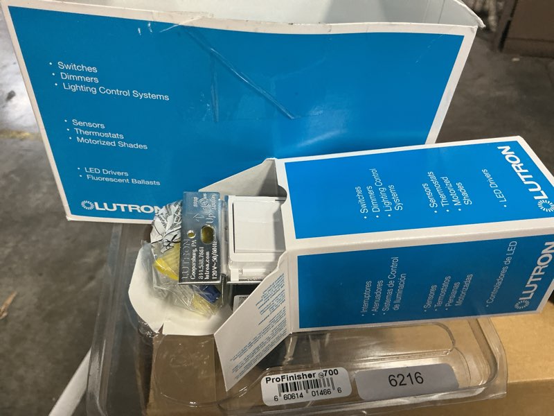 Condition photo showing As Is for Lutron LRF2-DCRB-WH Radio Pwr Savr Maestro