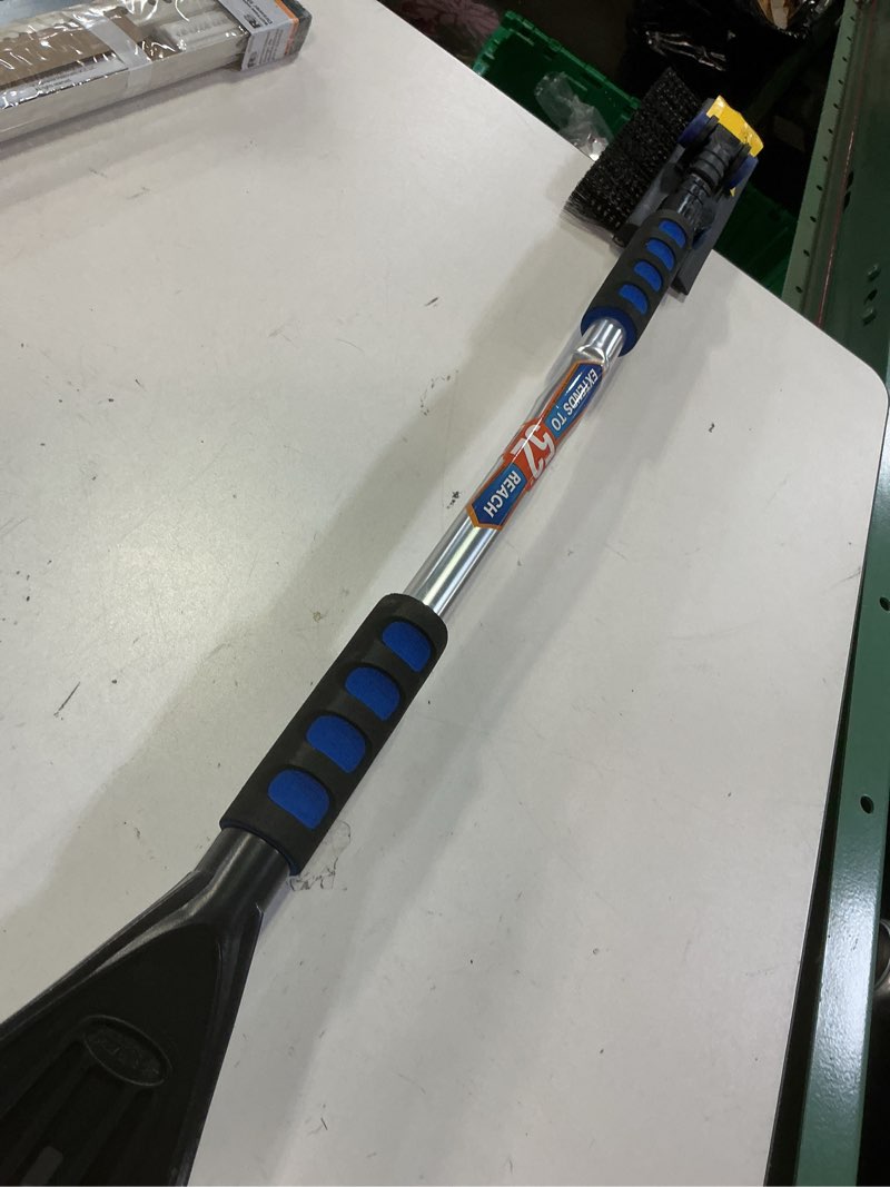 Condition photo showing As Is for SubZero 80052 52" Extension Quick-Release Handle Ice Scraper and Pivoting Snow Broom (Colors May Vary)