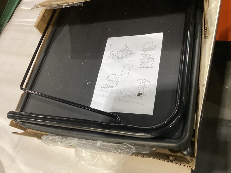 Condition photo showing As Is for Max TV Tray Table, Allpop Adjustable Large TV Tray for Eating, Folding Dinner Laptop Table on Couch & Bed with 6 Heights & 3 Tilt Angles, Black Black Allpop-Max TV Tray