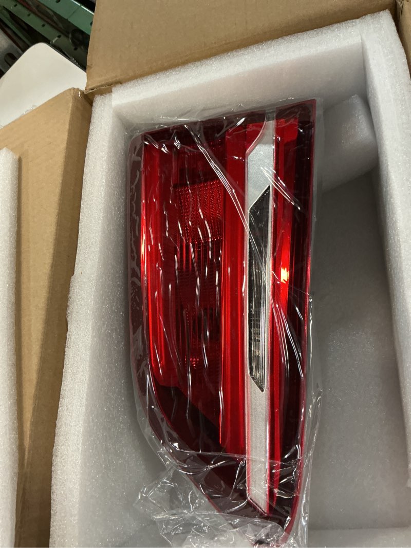 Condition photo showing New/Like New for left driver side rear inner tail light 63217350697 compatible with bmw x1 2016 2017 2018 2019 2.0l engine l4 backup lamp w/led headlamp (driver side)