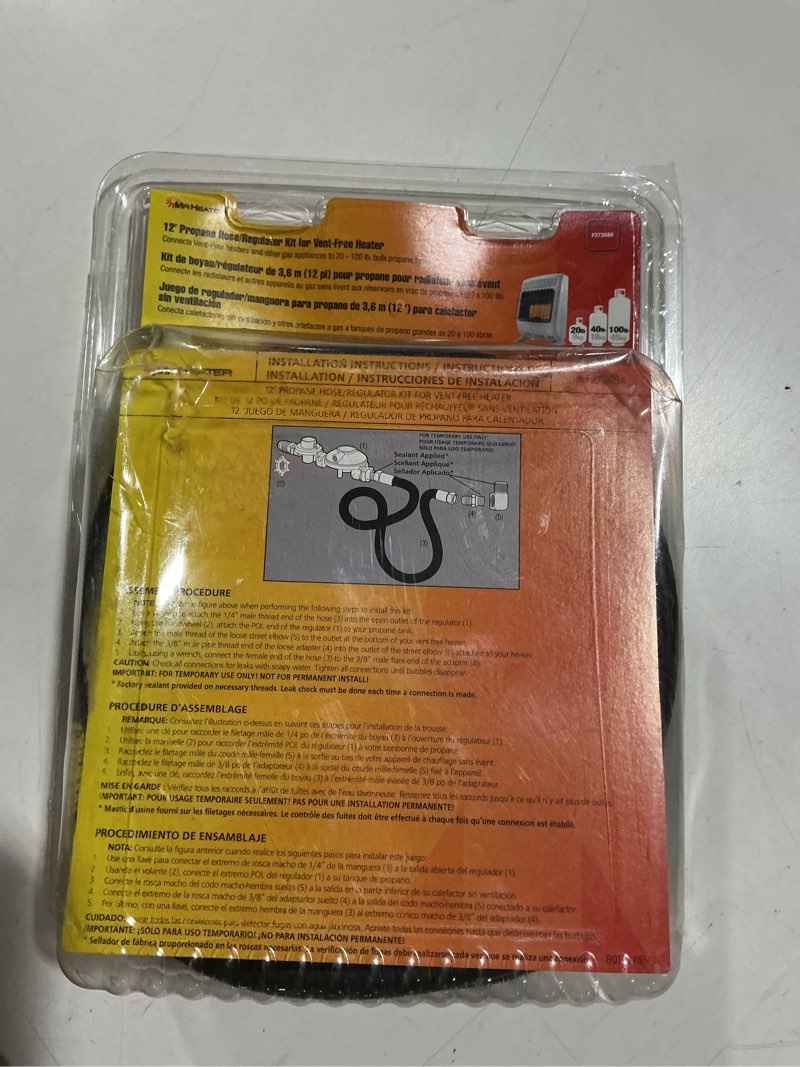 Condition photo showing As Is for Mr. Heater F273684 Vent Free Accessories, Black