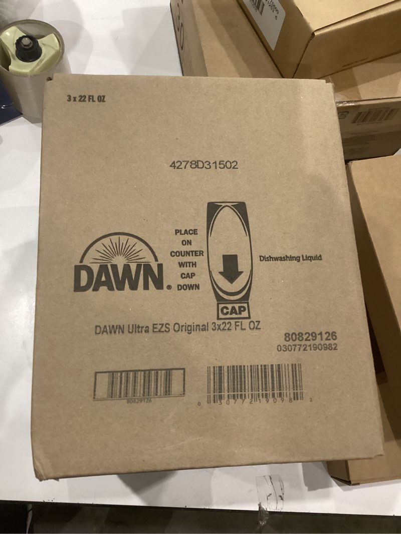 Condition photo showing New/Like New for Dawn Ultra EZ-Squeeze Dish Soap, Dishwashing Liquid, Original, 3x22oz 22 Fl Oz (Pack of 3)