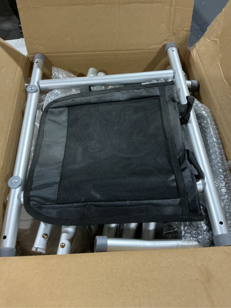 Condition photo showing As Is for Raised Toilet Seat with Handles, Toilet Seat Riser for Seniors with Adjustable Height & Width, 500LBS Handicap Elevated Toilet Seat with Arms for Elderly, Pregnant, Fit Any Toilet Lightgrey