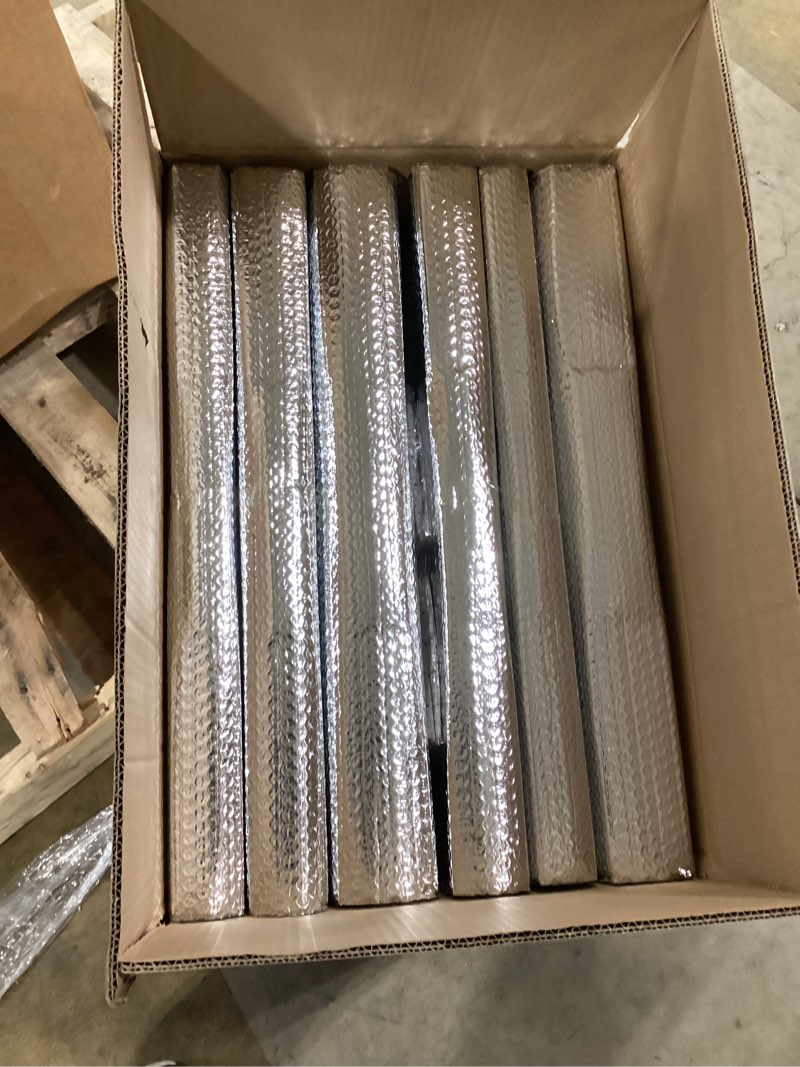 Condition photo showing Good Condition for 16P Garage Door Insulation Panels Kit 0.24"T Double Bubble Reflective Aluminum Foil 6MM Sheet Thermal Pre-Cut Insulation Shield 120 Tapes Winter Clod and Summer Heat for Attic Garage Wall (24" x 48") 6MM - 24" x 48" 16P-Silver