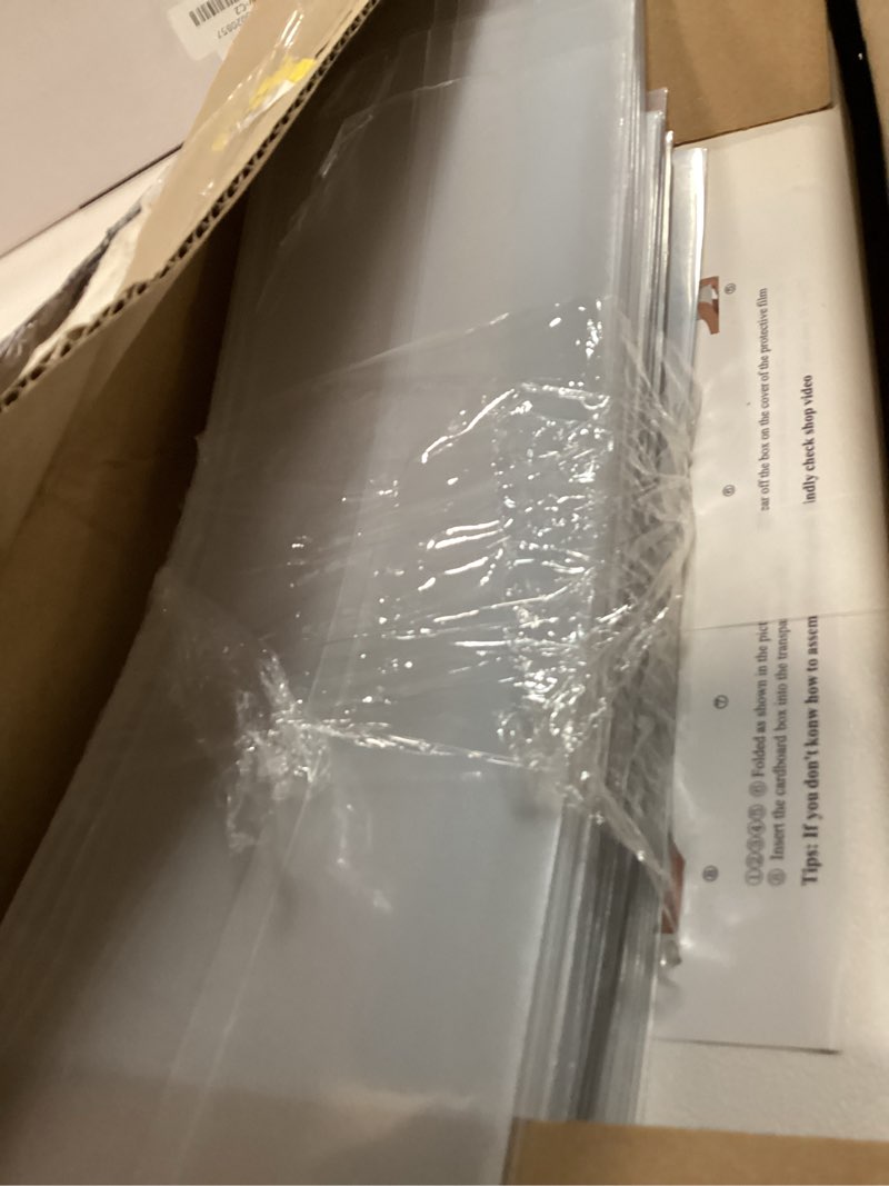 Condition photo showing New/Like New for 50 pack 12x2.2x2 inch chocolate covered strawberry boxes with clear window packing for macaron, truffle, cookie & bakery boxes 50 white