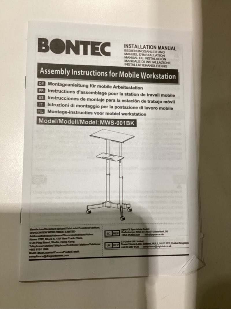 BONTEC Lecterns & Podiums Portable Mobile Standing Laptop Desk, Height Adjustable, Sit Stand, Home O