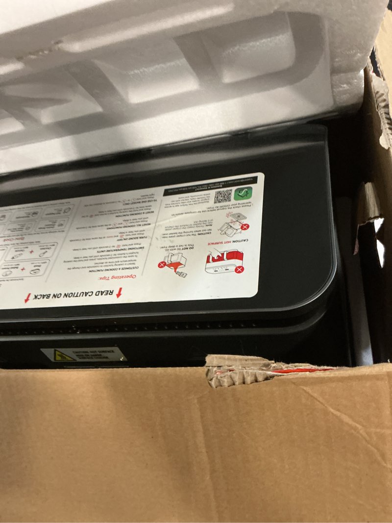 Condition photo showing As Is for cosori dual air fryer 9qt – 10-in-1, fresh balanced meals for family and children with double baskets, sync cook & finish to bake, roast, reheat, broil & 130 recipes for easy cooking, dishwasher safe black, gray 8.52 l