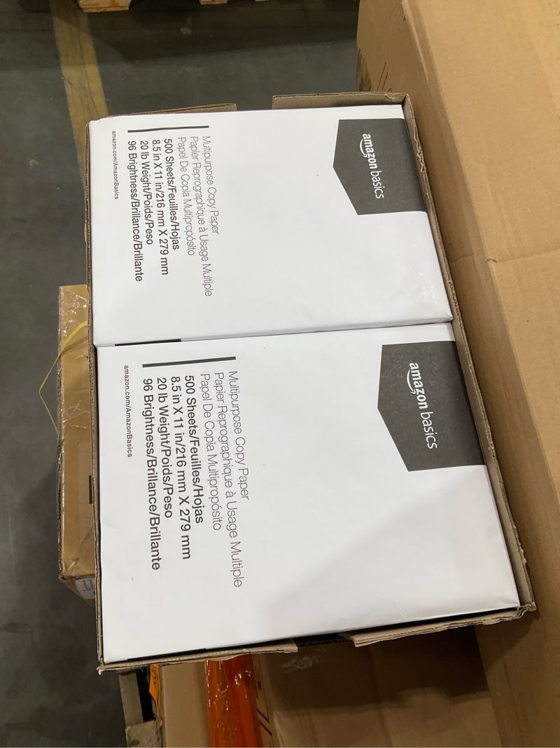 Condition photo showing Good Condition for amazon basics multipurpose copy printer paper, 8.5 x 11 inches, 20 lb weight, 96 bright, white, 10 ream (5,000 sheets) 5000 sheets (20lb)