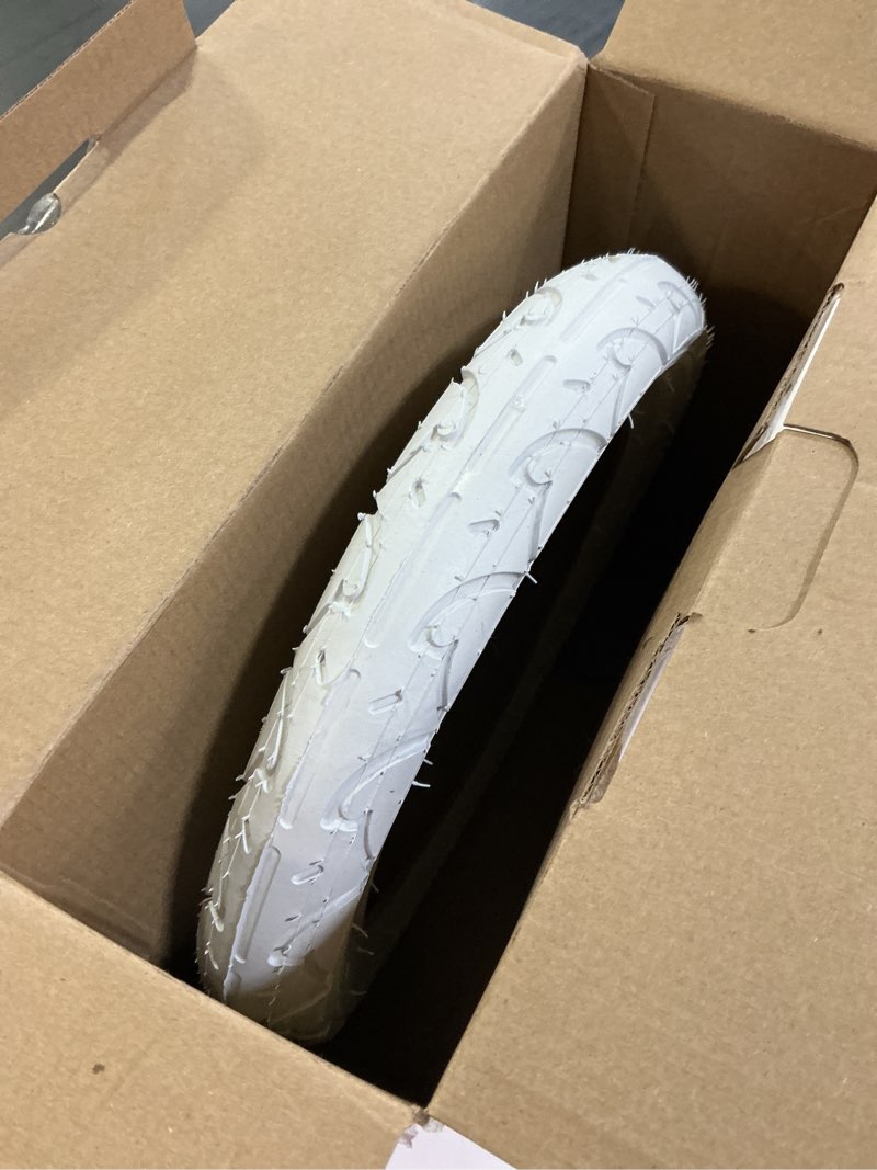Condition photo showing Good Condition for rear folding 16×1.75 and front 12.5×1.75x2.25 tires and tubes(2sets+1set) fit for bob 3-wheeler gear jogging troller models-single and double stroller, compatible with revolution pro/flex and duallie white 1 pack