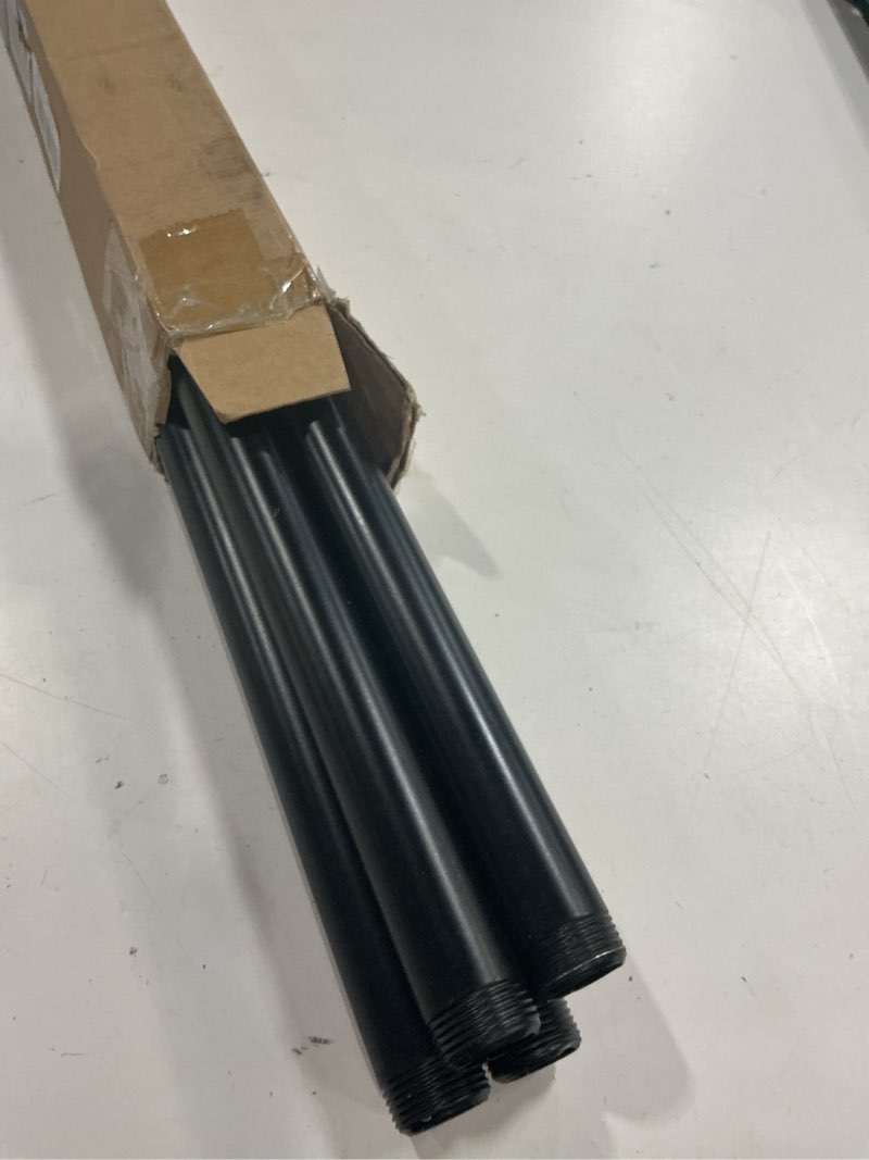 Condition photo showing Good Condition for GeilSpace 1" × 30" Pre-Cut Black Metal Pipe, Industrial Steel Fits Standard One Inch Black Threaded Pipes and Fittings - Vintage DIY Industrial Shelving (1" × 30") 1" × 30" Black