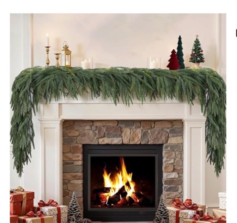 Christmas Norfolk Pine Garlands Soft Bendable Winter Pine Garland Real Touch Artificial Christmas Gr