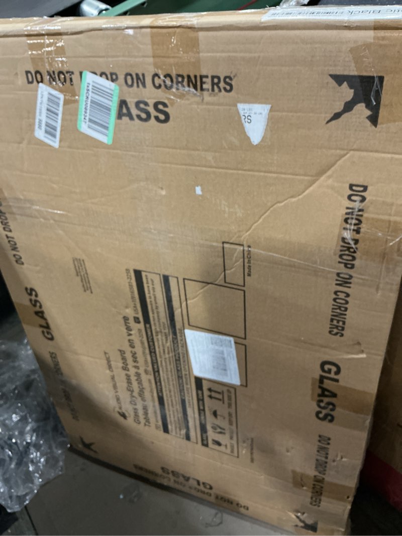 Condition photo showing As Is for Audio-Visual Direct Magnetic Black Calendar Glass Dry-Erase Board Set - 3' x 2' - for Wall - Monthly Planner 3' x 2' Calendar Black