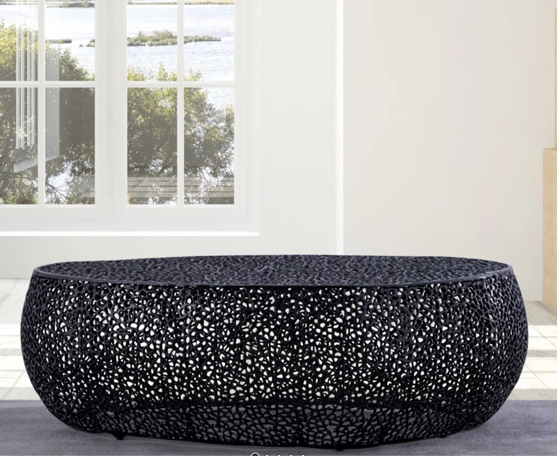 Cindie Aluminum Drum Coffee Table