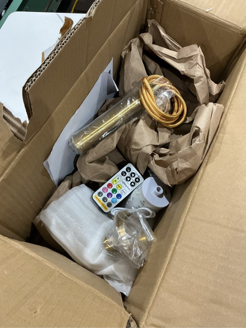 Condition photo showing As Is for item broken)))))modern ceiling lights battery operated pendant lights set of 2,gold battery chandelier with wireless remote dimmable,10 colors modes rechargeable bulb for kitchen,dining room,living room,bedroom
